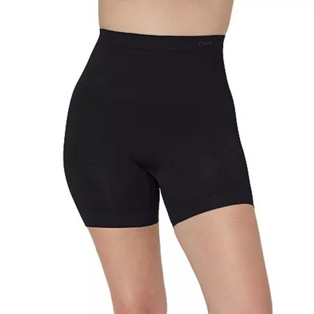 Maidenform Shapewear Womens XL Black Seamless Tummy Control Thigh Slimmer Shorts